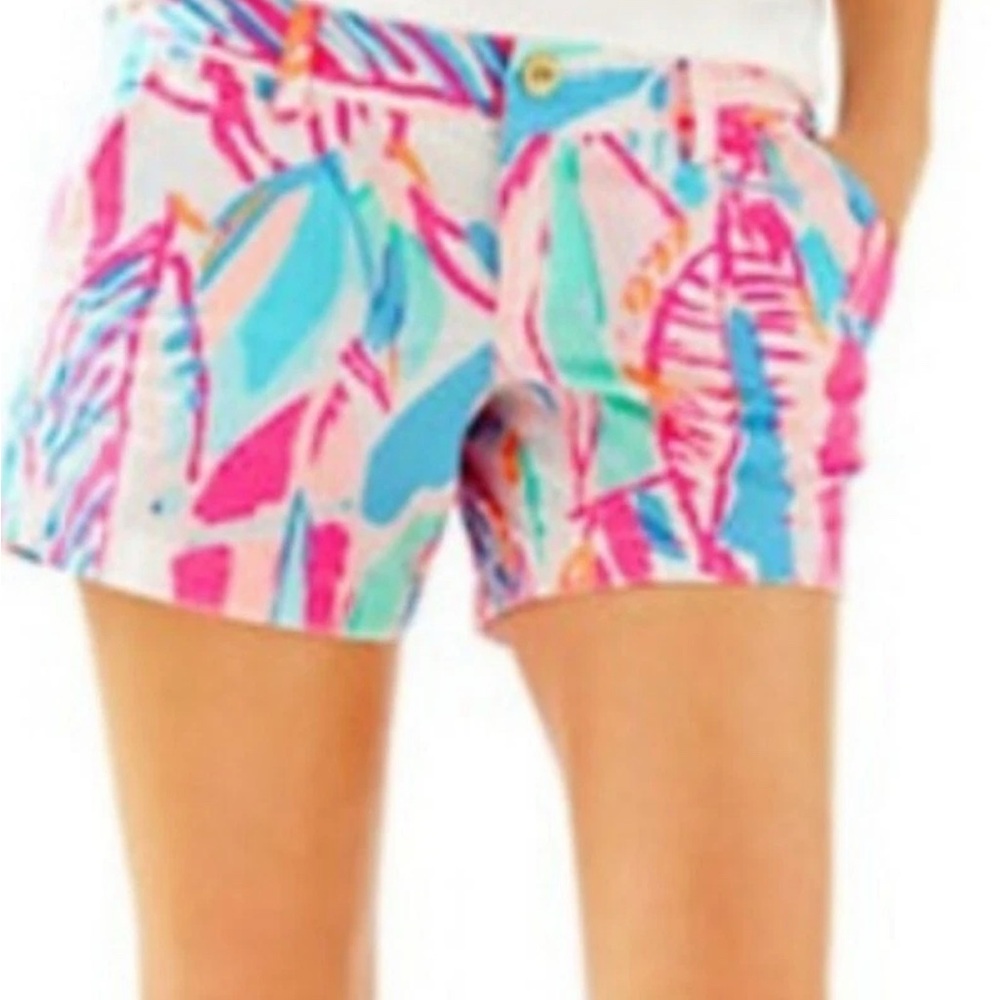 Lilly Pulitzer Vibrant Pink and Blue Bermuda Shorts